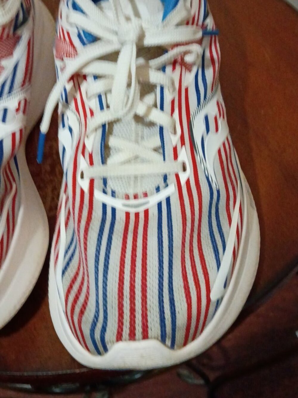 Saucony Ride 15 Shoes Womens Size 9 Red White Blue Stripes Running S10729-76 - Picture 8 of 13